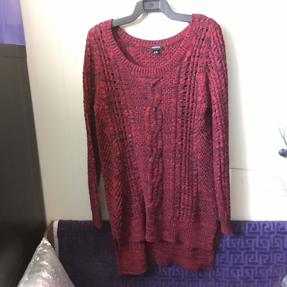 NWOT Torrid Red Merle Sweater Dress - Picture 1 of 7